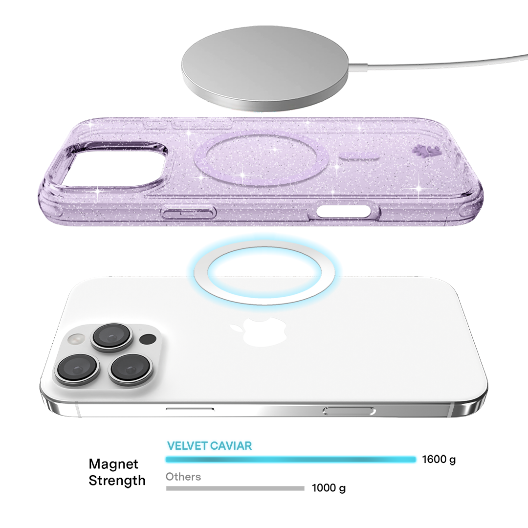 Lilac Stardust Glitter iPhone Case
