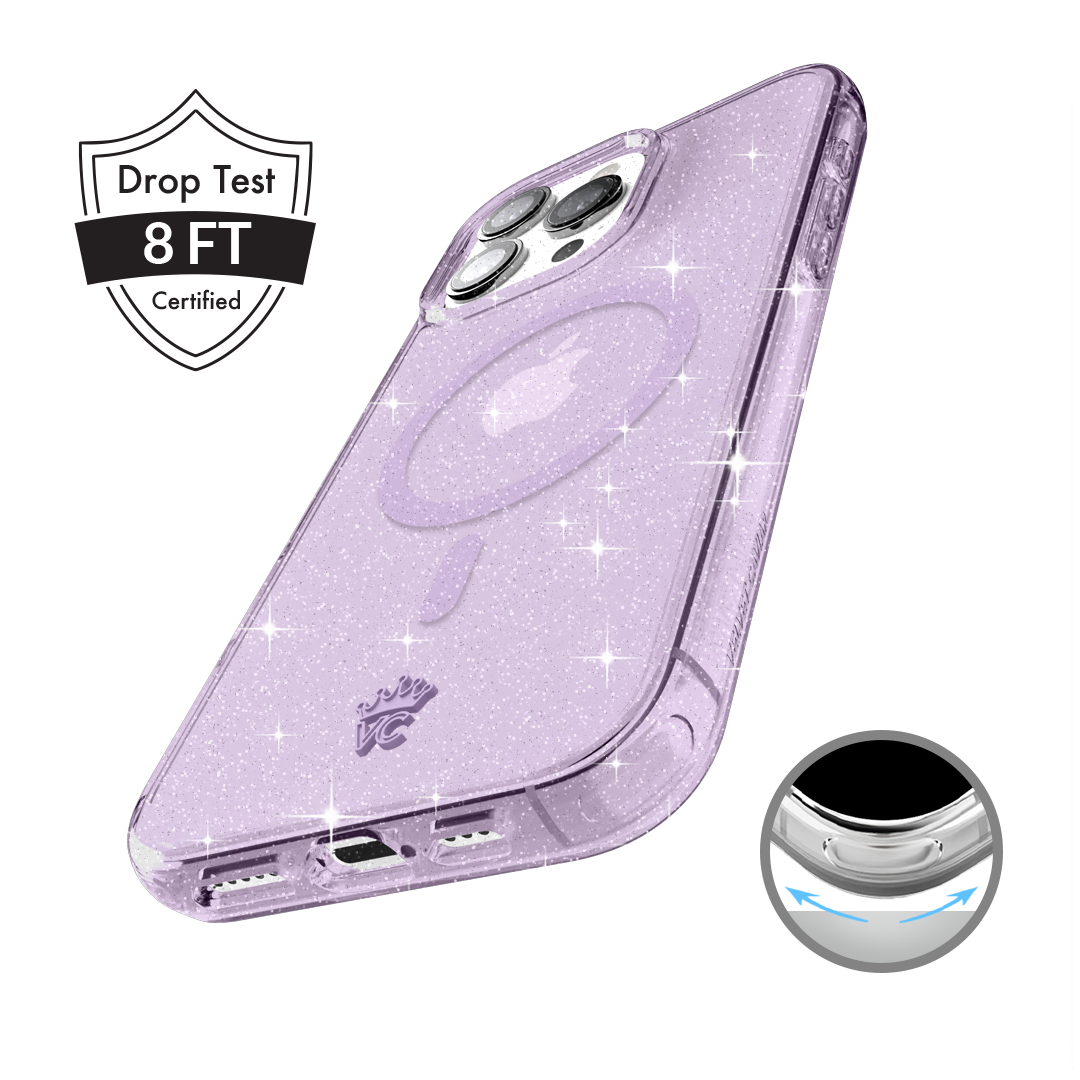 Lilac Stardust Glitter iPhone Case