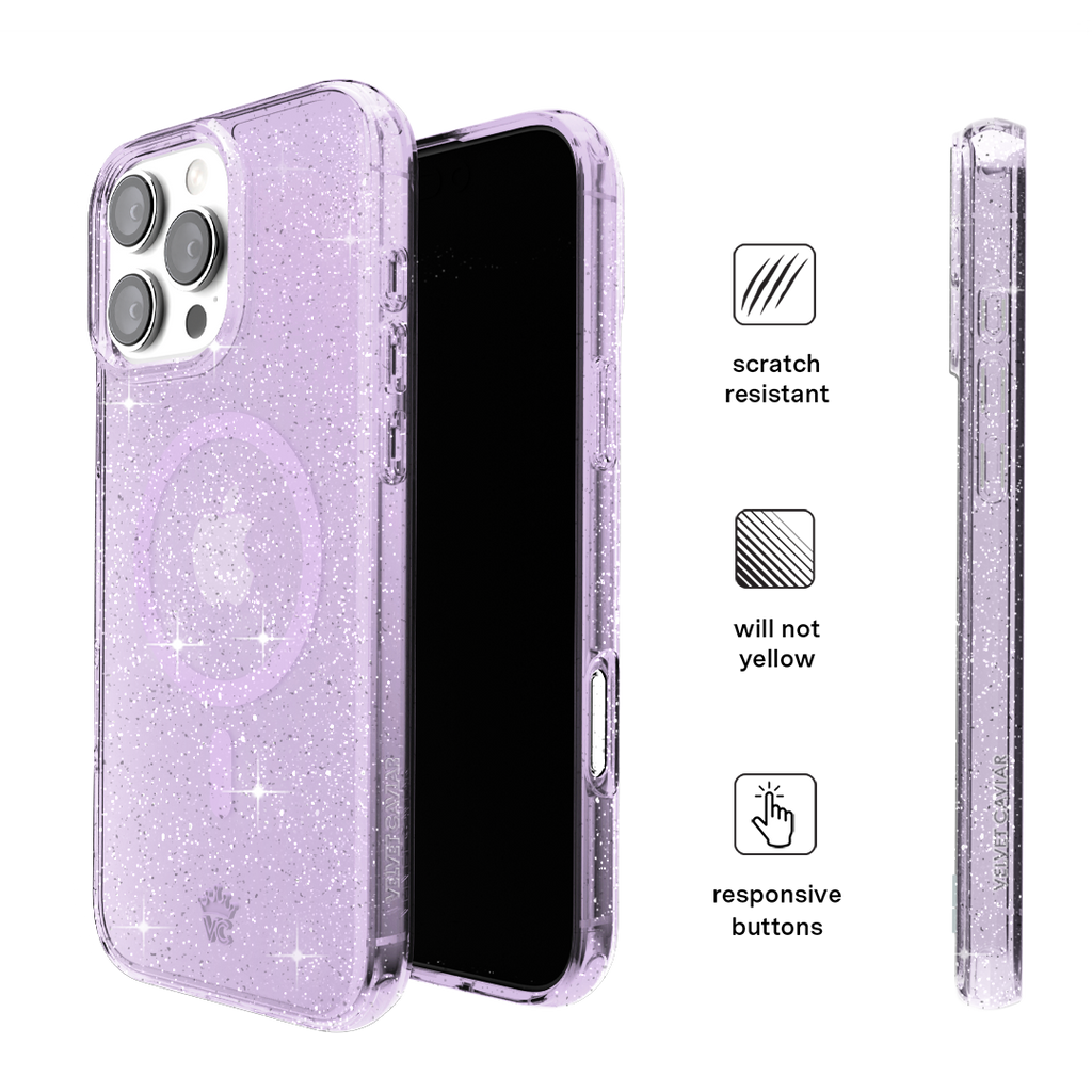 Lilac Stardust Glitter iPhone Case