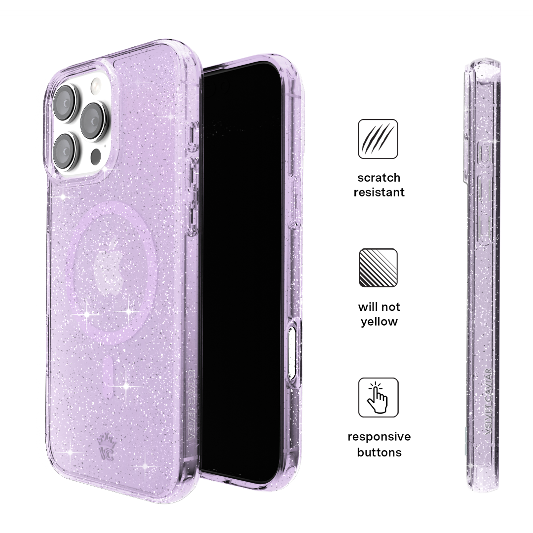 Lilac Stardust Glitter iPhone Case