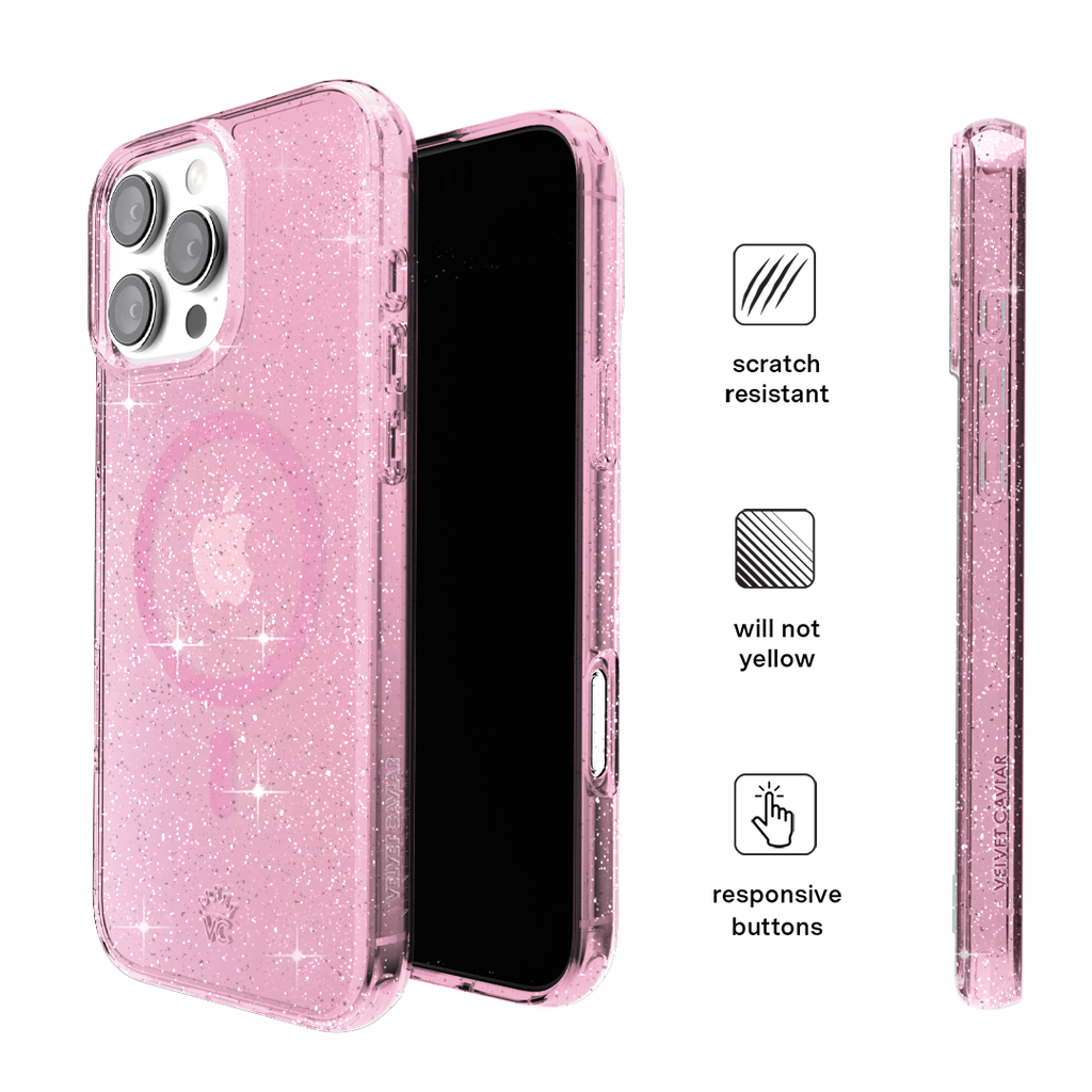 Pink Stardust Glitter iPhone Case