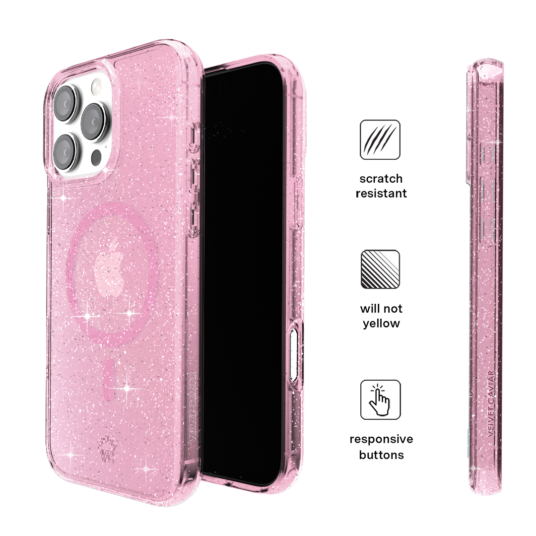 Pink Stardust Glitter iPhone Case