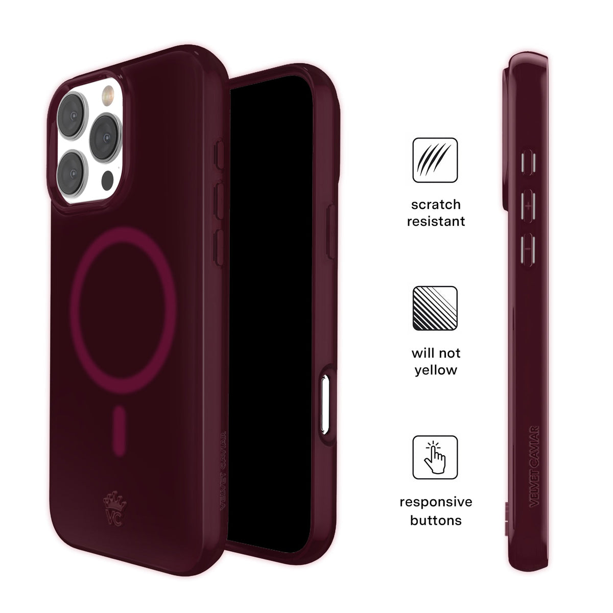 Burgundy 1990 Jelly iPhone Case