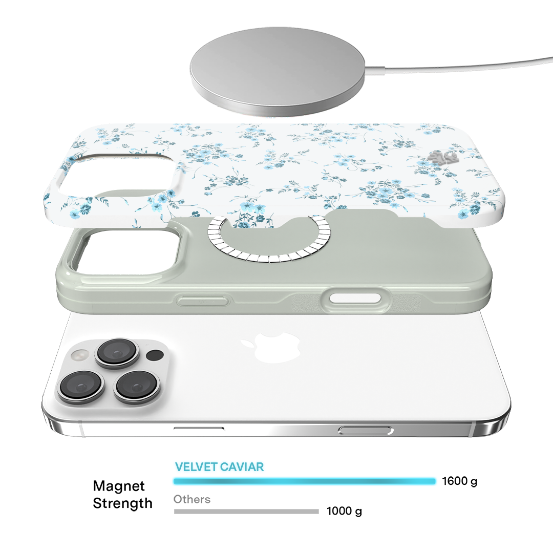 French Blue Floral iPhone Case