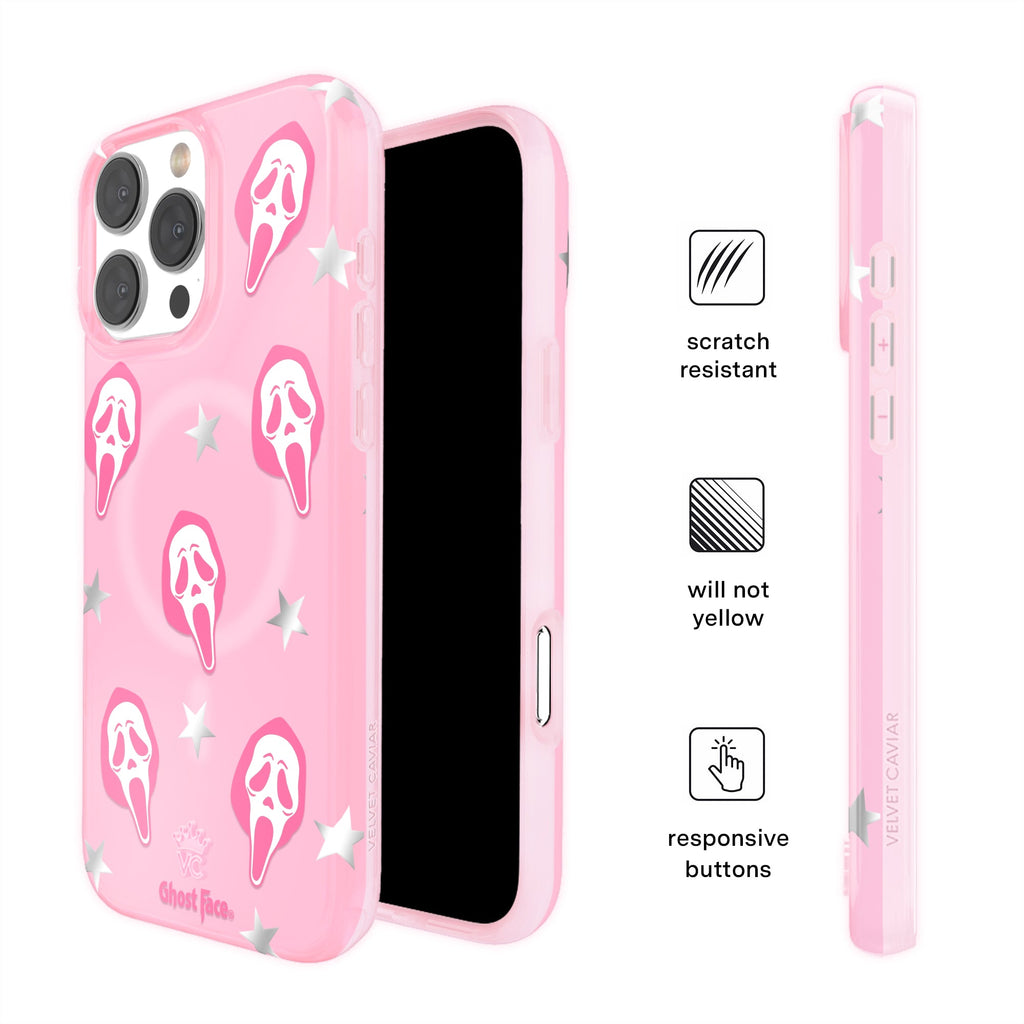 Ghost Face Call Me Pink iPhone Case