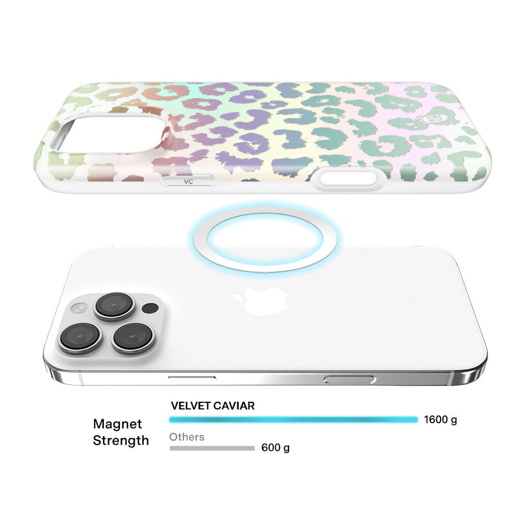 White Opal Leopard iPhone Case