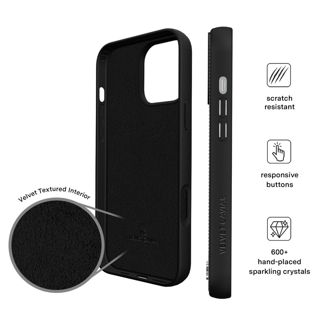 Black Caviar Crystals iPhone Case