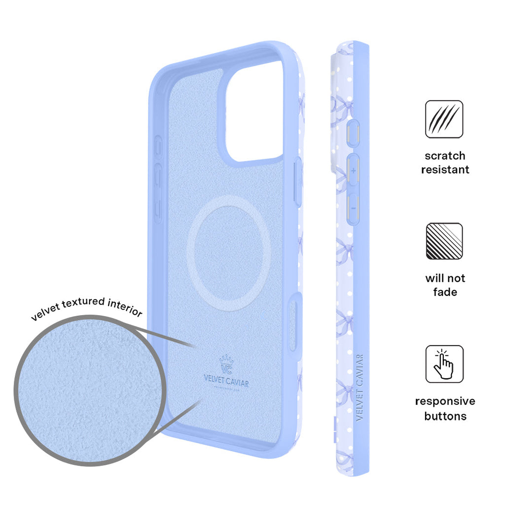 Lovely Blue Bows iPhone Case
