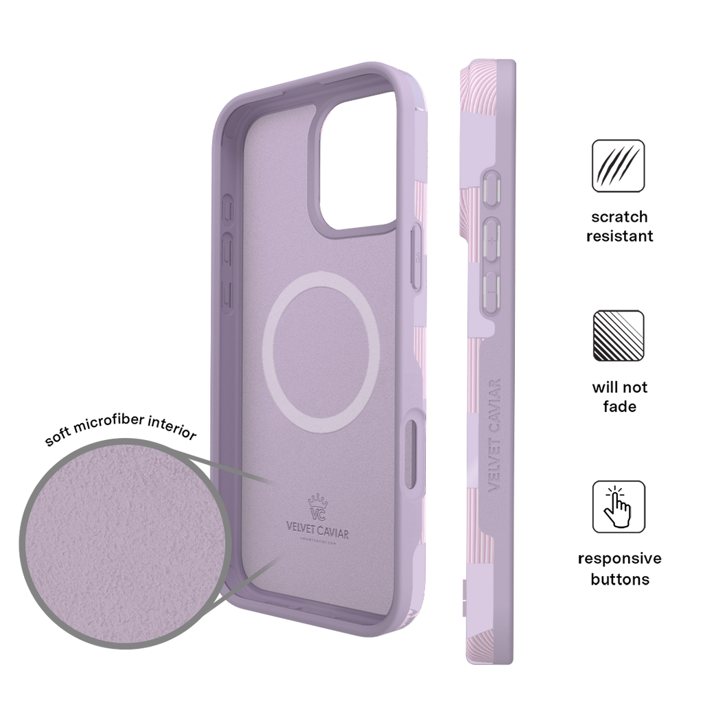 Lilac Vibe Checkered iPhone Case