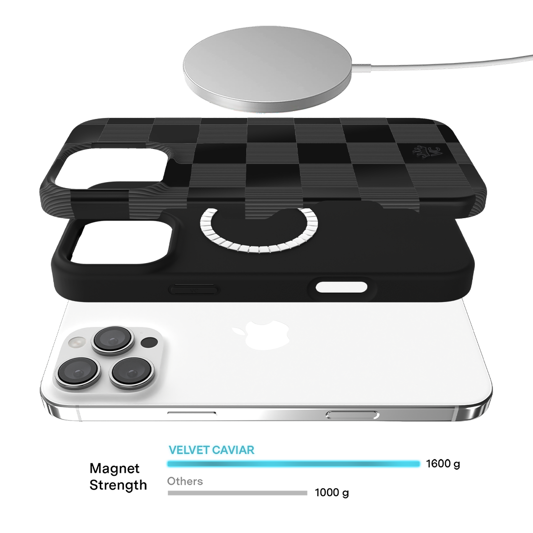 Noir Vibe Checkered iPhone Case