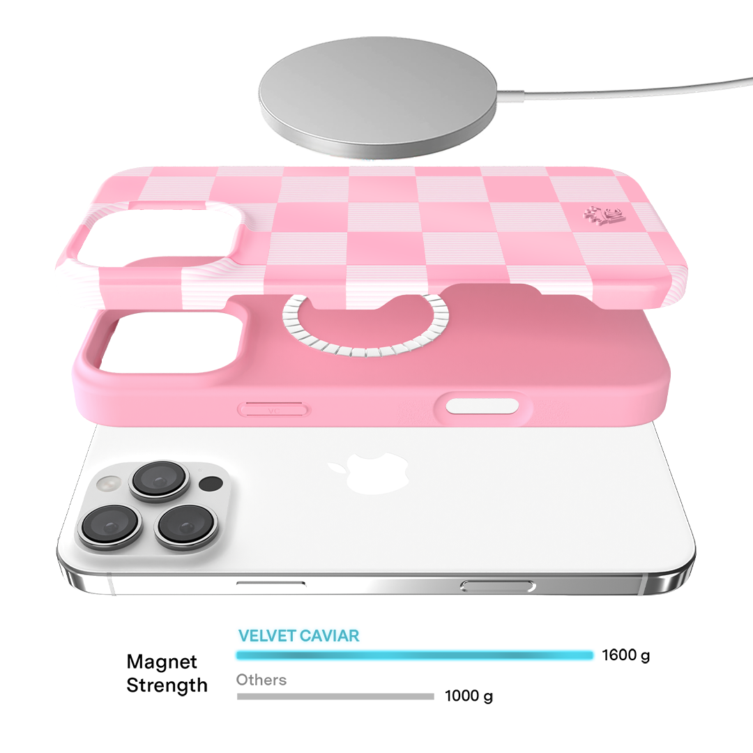 Pink Vibe Checkered iPhone Case