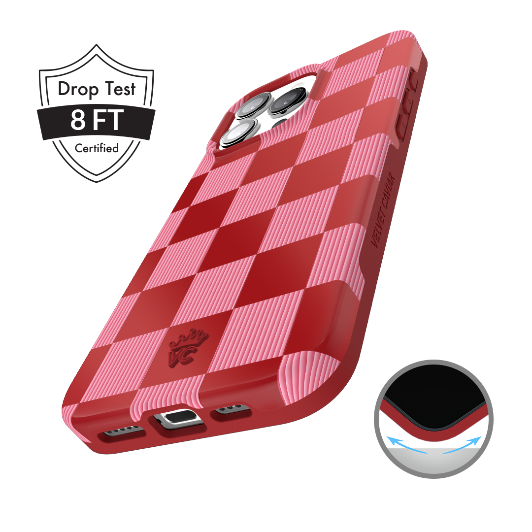 Rose Vibe Checkered iPhone Case