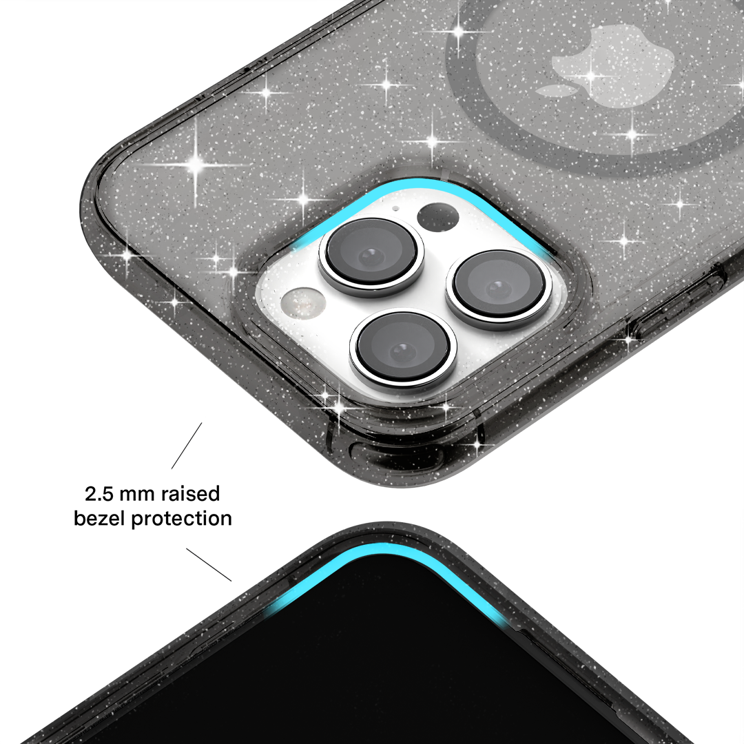 Grey Stardust Glitter iPhone Case