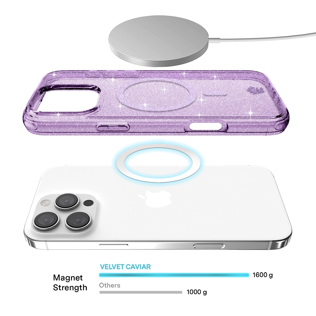 Lilac Stardust Glitter iPhone Case