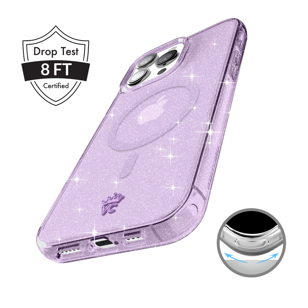 Lilac Stardust Glitter iPhone Case