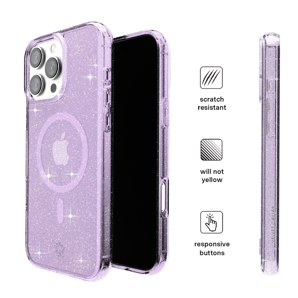 Lilac Stardust Glitter iPhone Case