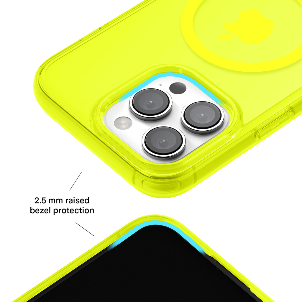 Neon Yellow Clear iPhone Case