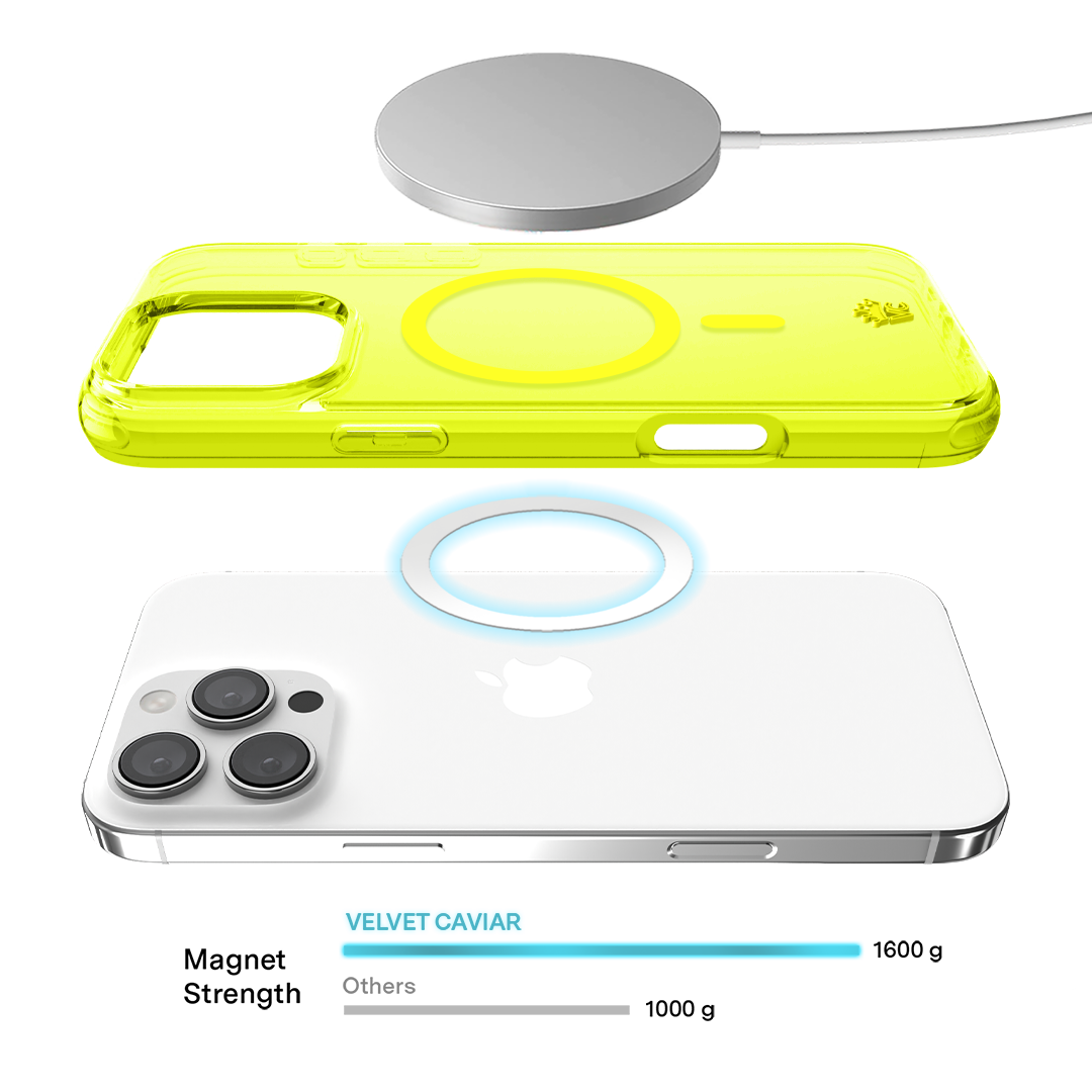 Neon Yellow Clear iPhone Case