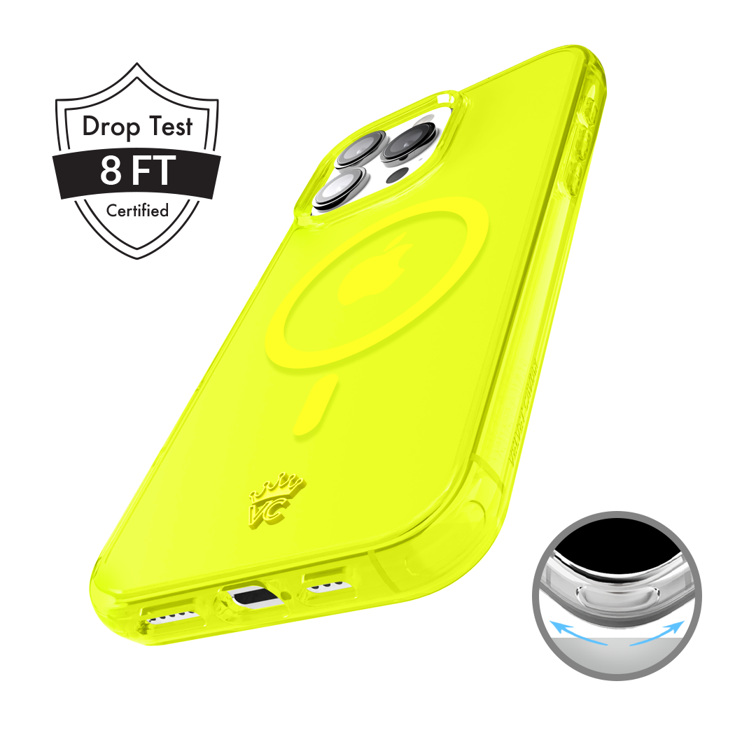 Neon Yellow Clear iPhone Case
