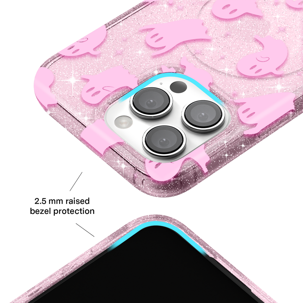 Ghosted Pink Glitter iPhone Case