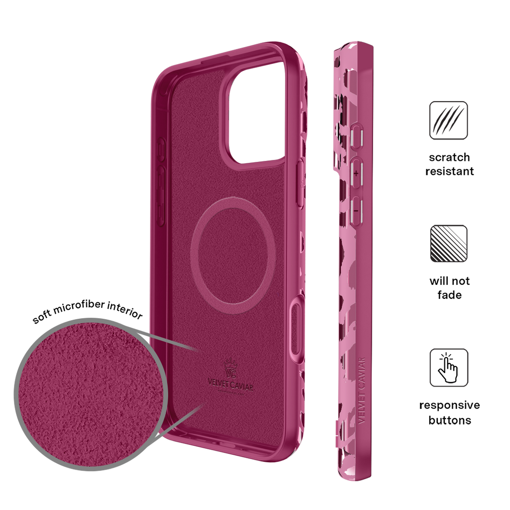 Pink Ruby Leopard iPhone Case