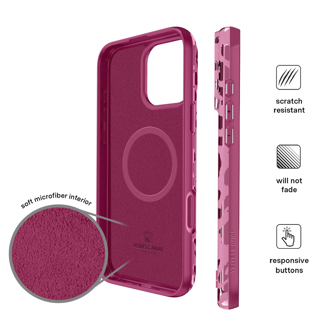 Pink Ruby Leopard iPhone Case