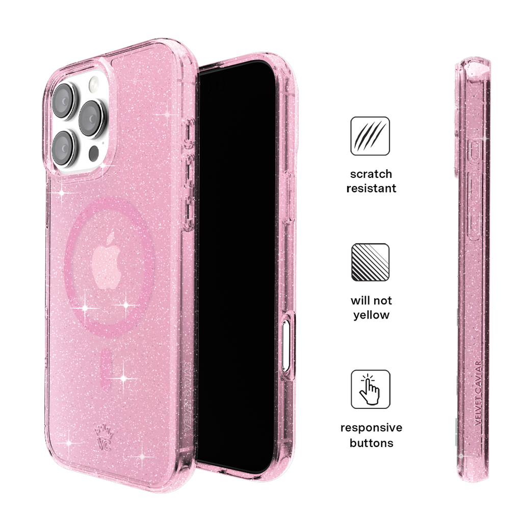 Pink Stardust Glitter iPhone Case