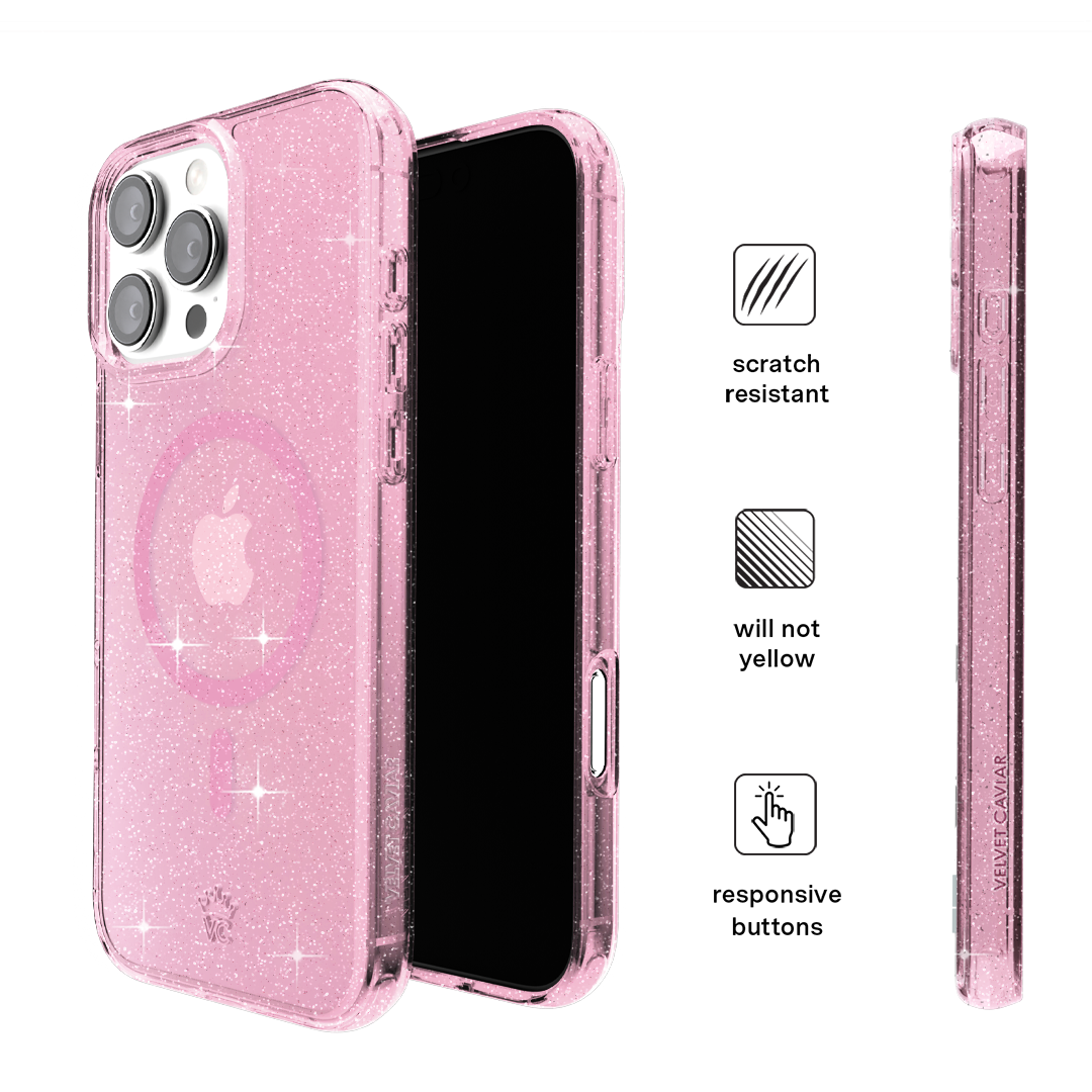 Pink Stardust Glitter iPhone Case