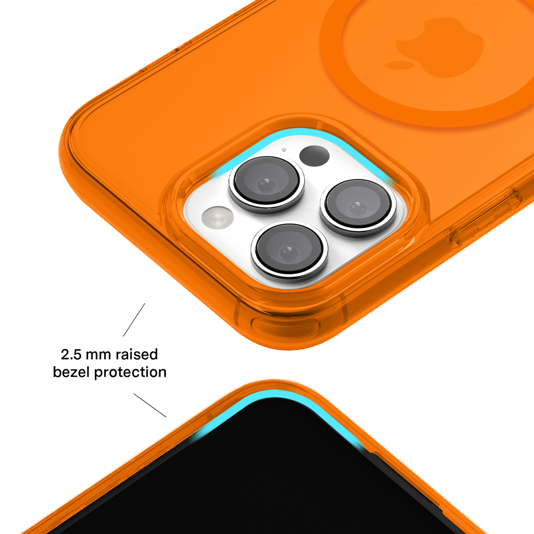 Neon Orange Clear iPhone Case