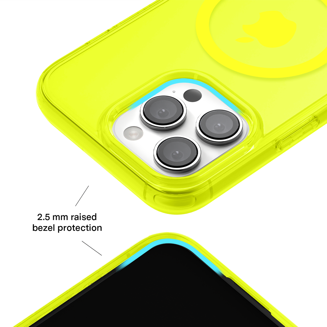 Neon Yellow Clear iPhone Case
