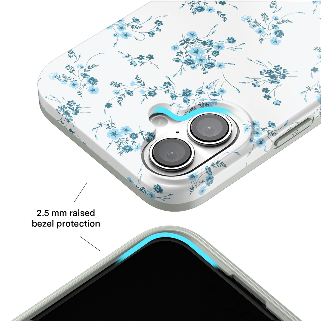French Blue Floral iPhone Case