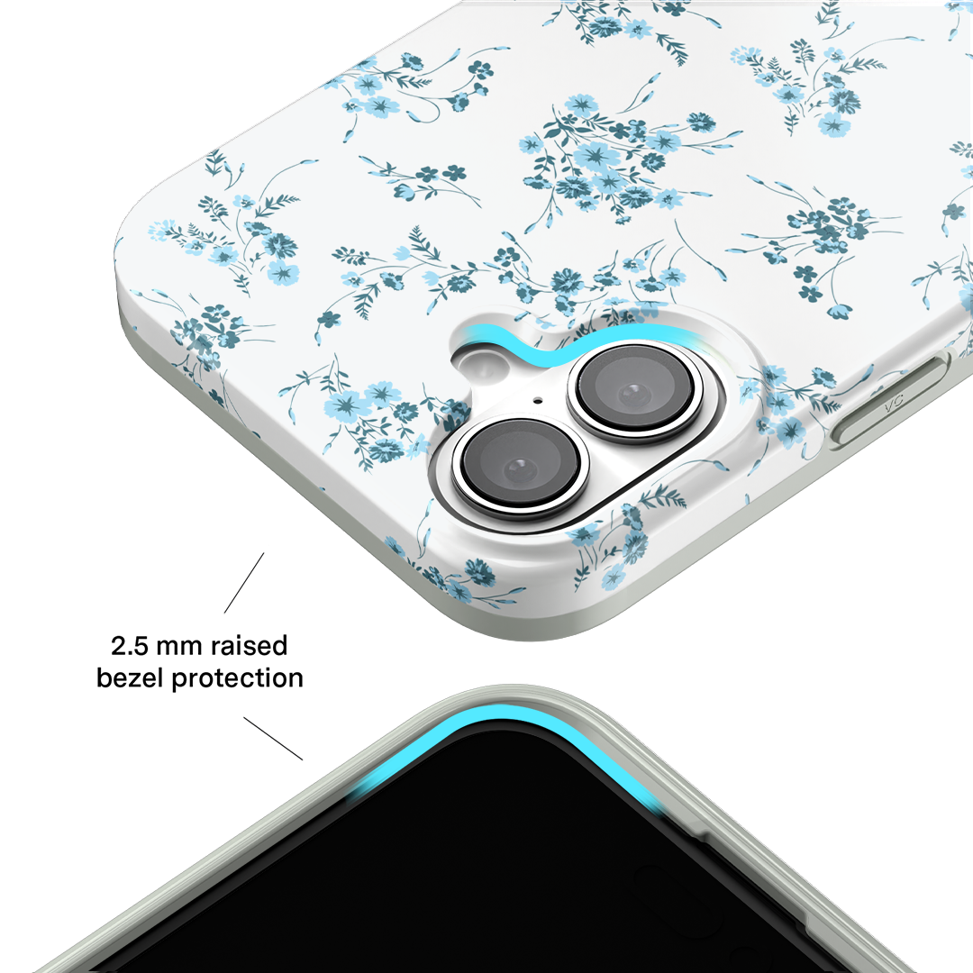 French Blue Floral iPhone Case