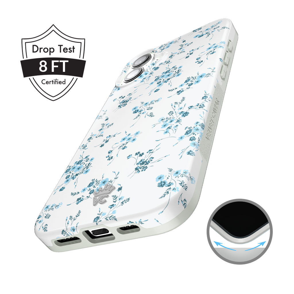 French Blue Floral iPhone Case