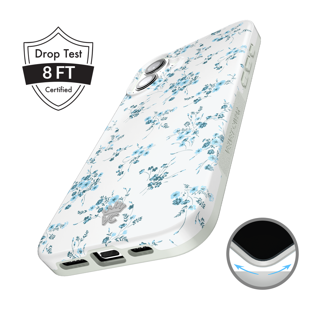 French Blue Floral iPhone Case