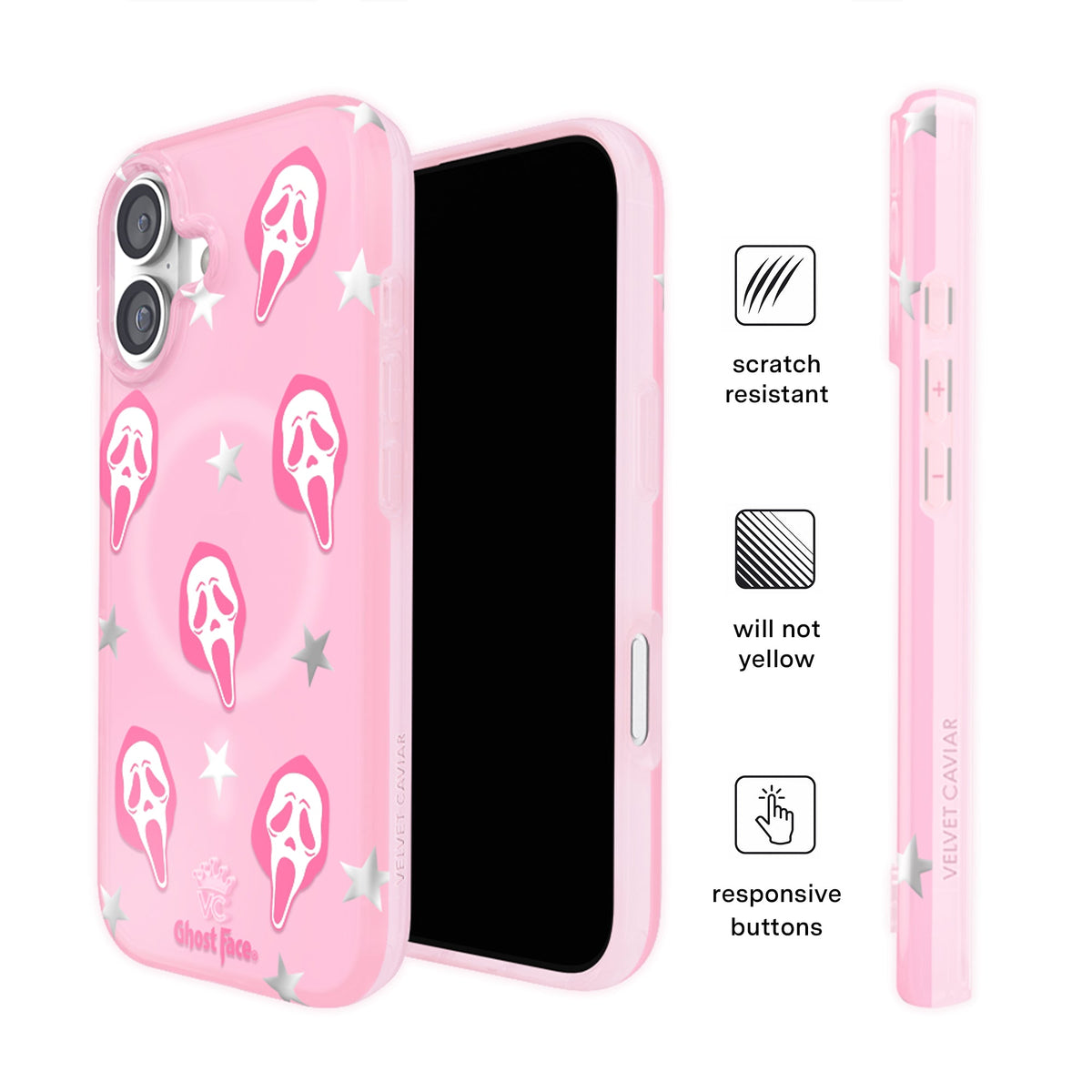 Ghost Face Call Me Pink iPhone Case
