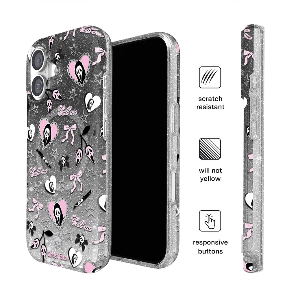 Ghost Face Goth Glitter iPhone Case