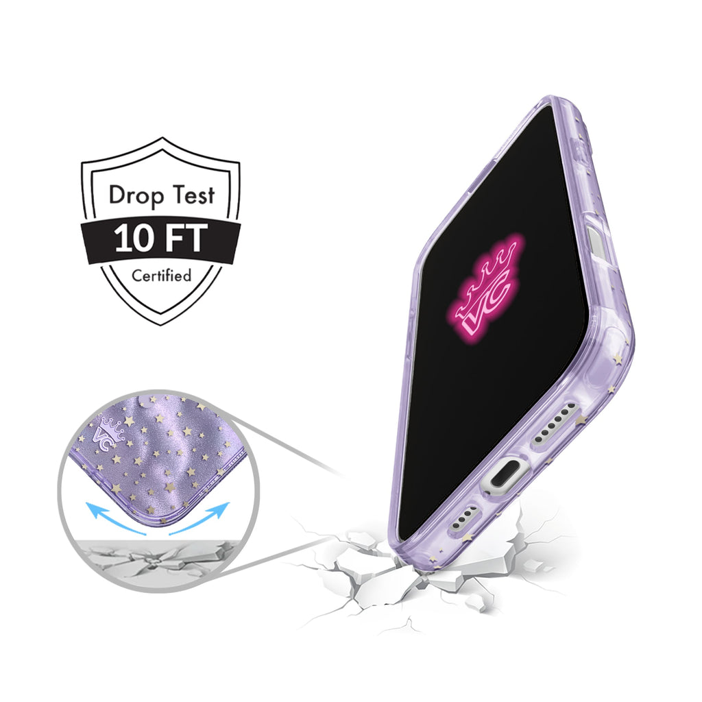 Lilac Celestial Stars iPhone Case