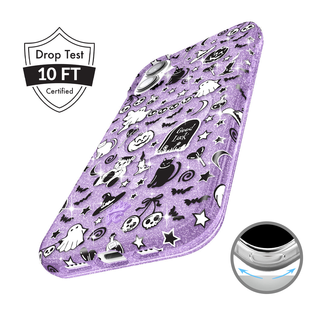 Witchy Lilac Glitter iPhone Case