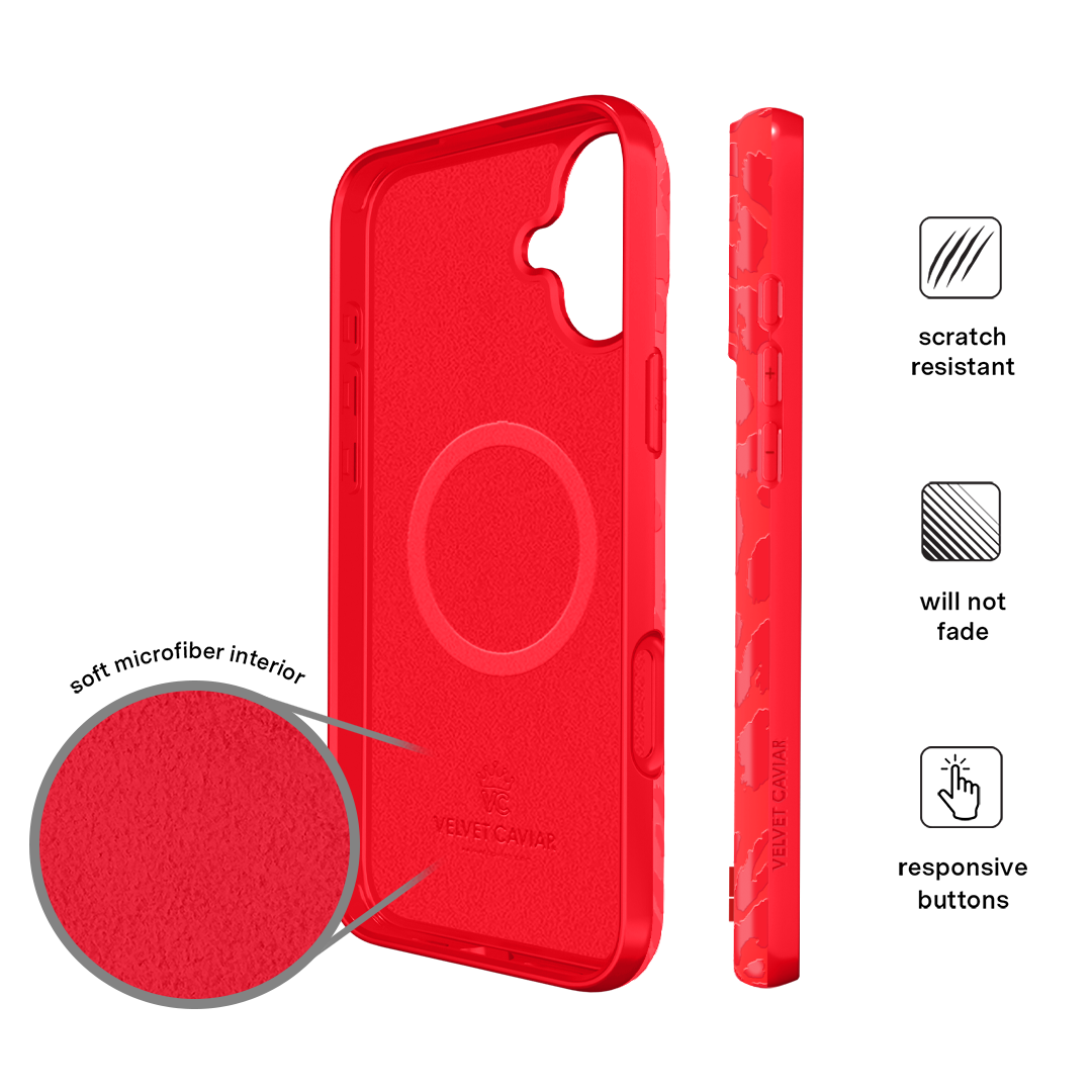 Red Hot Leopard iPhone Case
