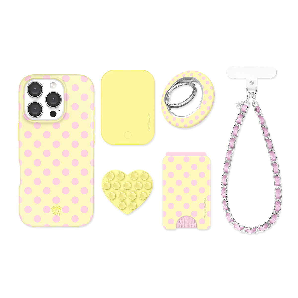 Buttercream Polka Dot iPhone Bundle Set
