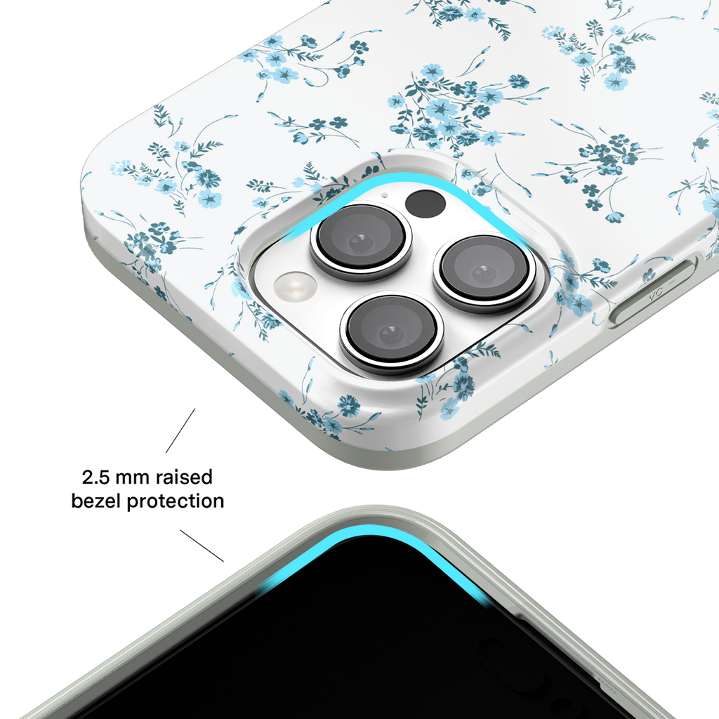 French Blue Floral iPhone Case
