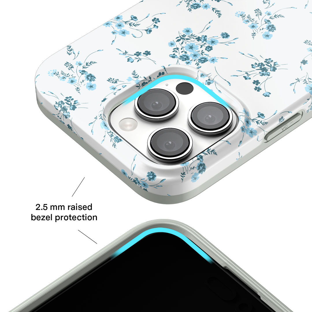 French Blue Floral iPhone Case