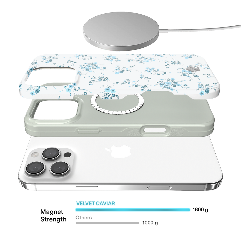 French Blue Floral iPhone Case