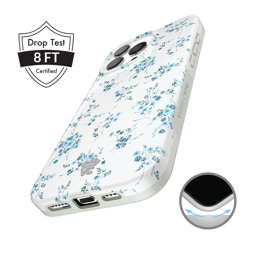 French Blue Floral iPhone Case