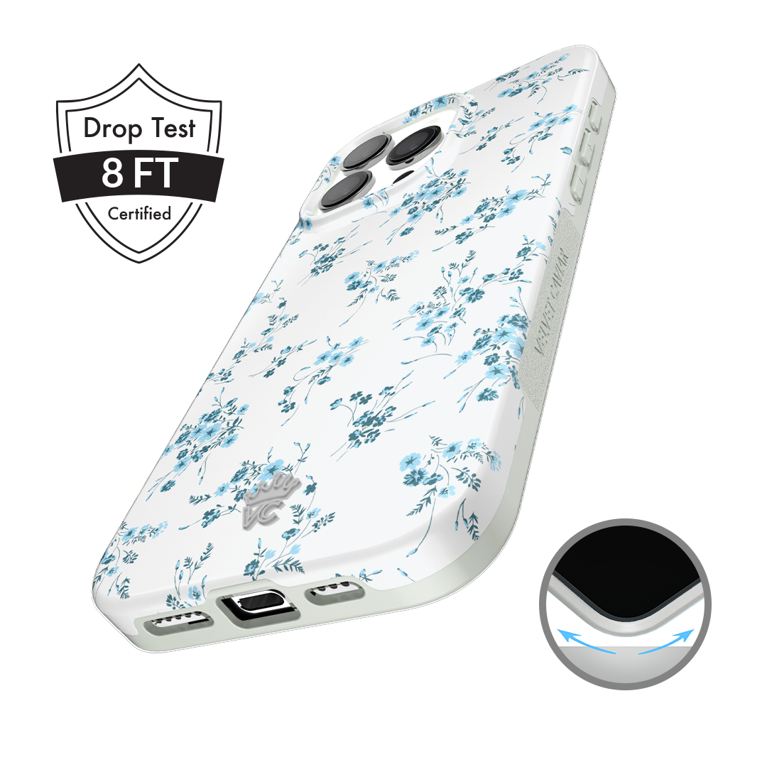French Blue Floral iPhone Case