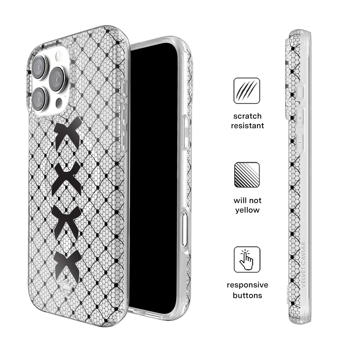 Lacy Black Bows iPhone Case
