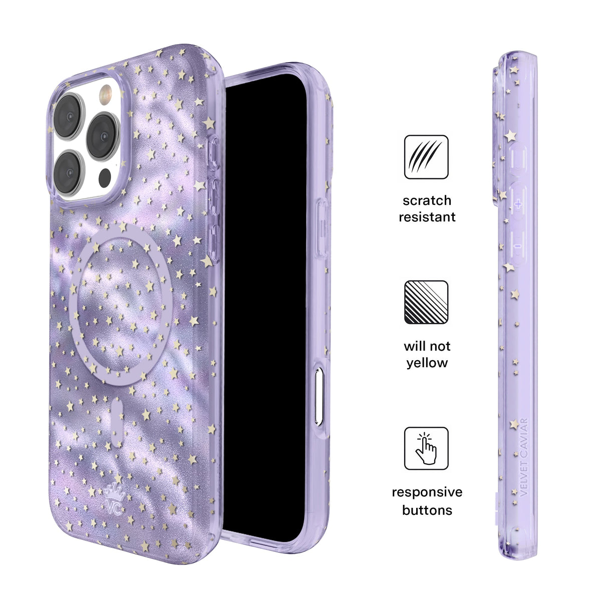 Lilac Celestial Stars iPhone Case