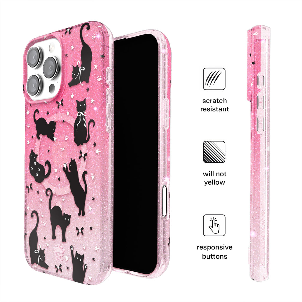 Lucky Kittens Glitter iPhone Case