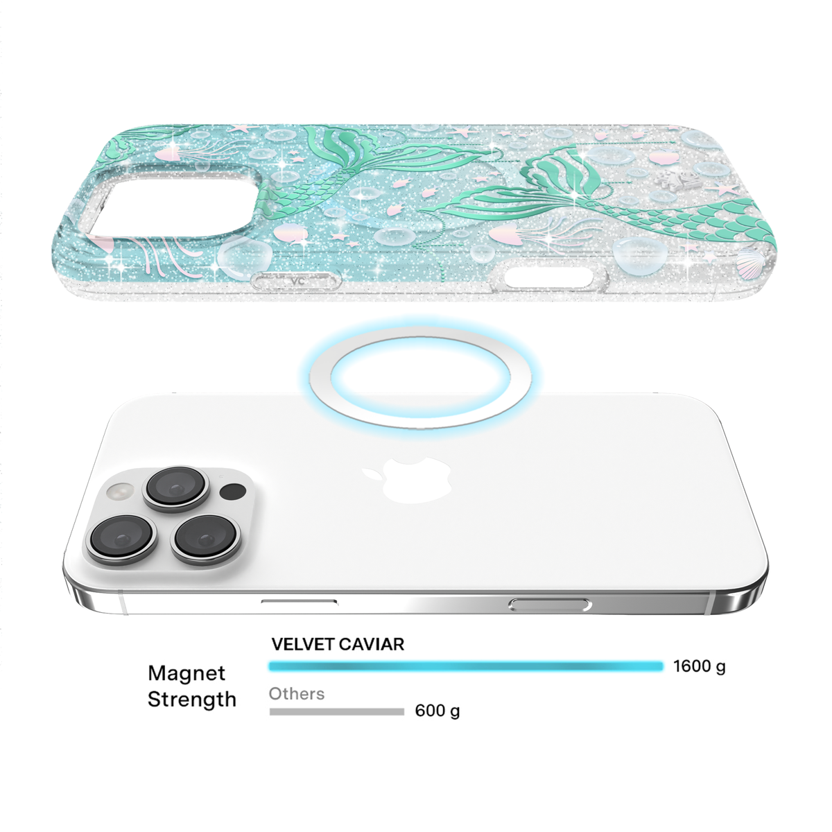 Mermaid Glitter Holo iPhone Case