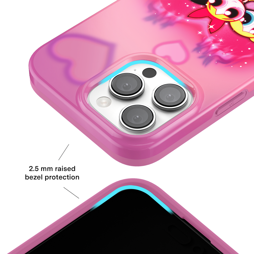 The Powerpuff Girls Airbrush Hearts iPhone Case